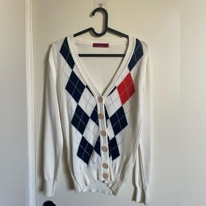 U.S. Polo Assn Argyle Cardigan